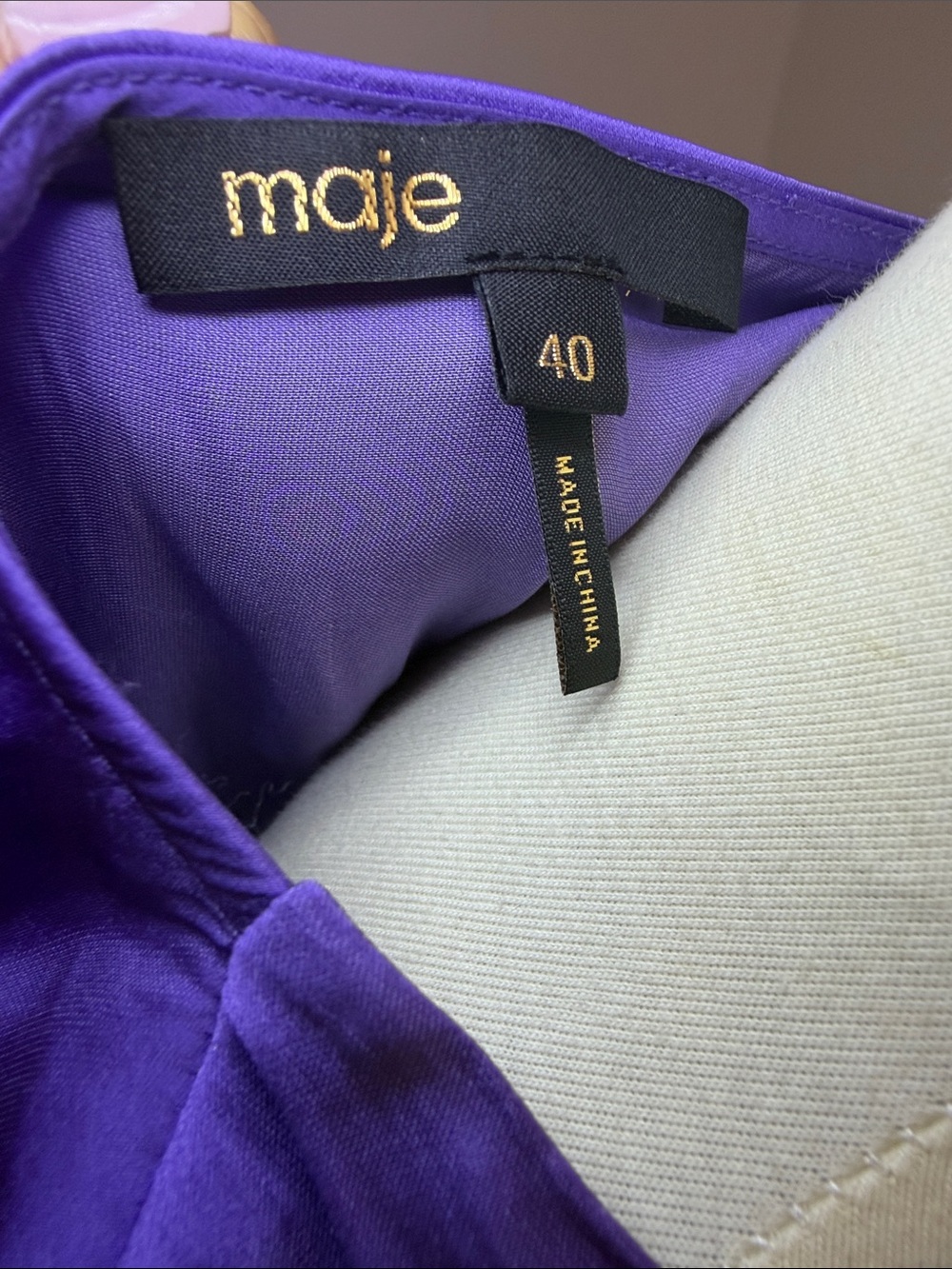 Maje violet Satin Dress - Picture 2 of 5